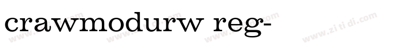 crawmodurw reg字体转换